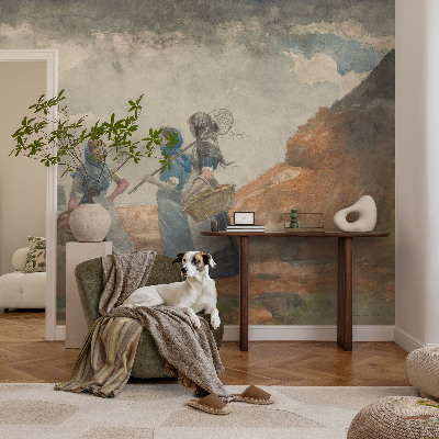 Papel mural con patrón decorativo Una costa serena