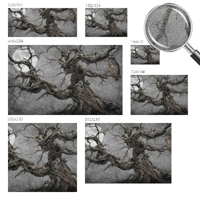 Fotomural decorativo para cabecero de cama Búho misterioso