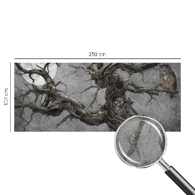Fotomural decorativo para cabecero de cama con diseño de búho misterioso