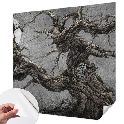 Fotomural decorativo para cabecero de cama Búho misterioso