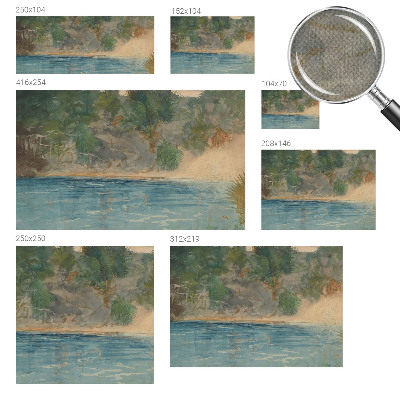 Papel mural texturado decorativo costa tropical