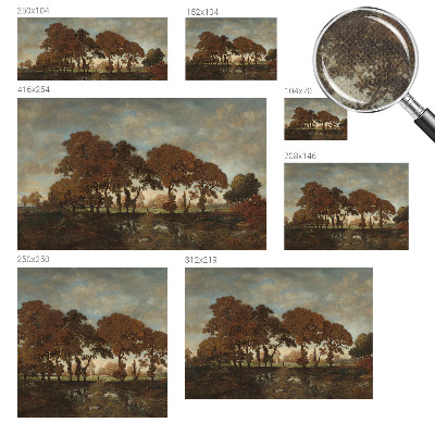 Papel mural con patrón decorativo Paisaje idílico