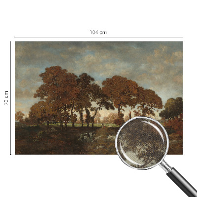 Papel mural con patrón decorativo Paisaje idílico