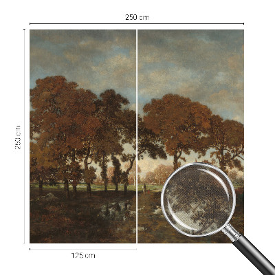 Papel mural con patrón decorativo Paisaje idílico