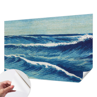 Mural de pared con estampado hermoso con el motivo de olas del mar