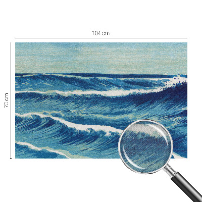 Mural de pared con estampado hermoso con el motivo de olas del mar