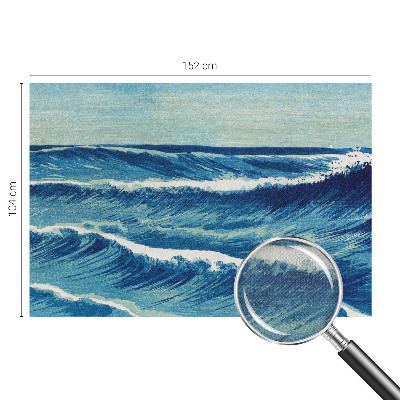 Mural de pared con estampado hermoso con el motivo de olas del mar