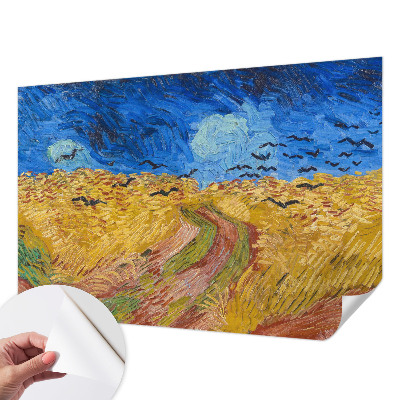 Papel mural texturado decorativo con diseño de paisaje de campo
