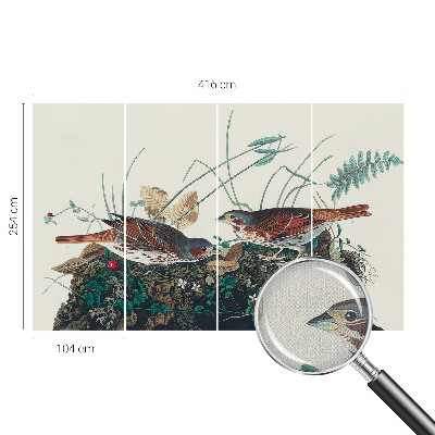 Papel mural con patrón decorativo El encanto de la naturaleza