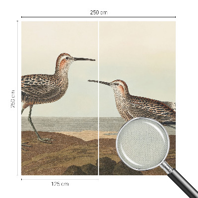 Fotomural decorativo para cabecero de cama Siluetas de pájaros