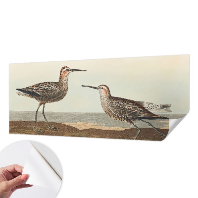 Fotomural decorativo para cabecero de cama con siluetas de pájaros