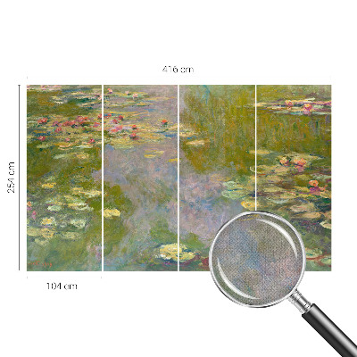 Fotomural decorativo para cabecero de cama Nenúfares