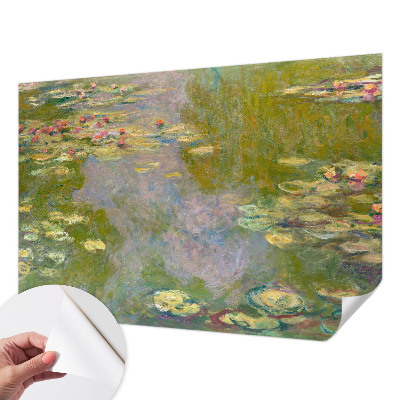 Fotomural decorativo para cabecero de cama con diseño de nenúfares