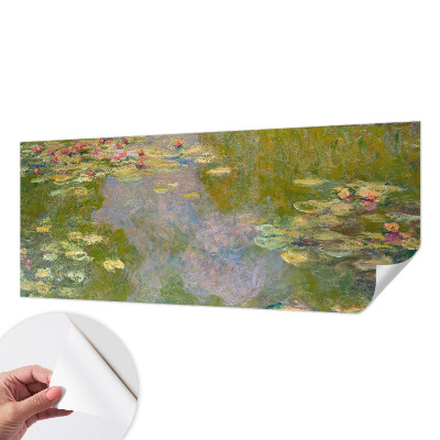 Fotomural decorativo para cabecero de cama con diseño de nenúfares