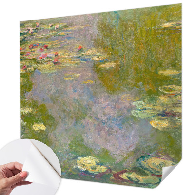 Fotomural decorativo para cabecero de cama con diseño de nenúfares