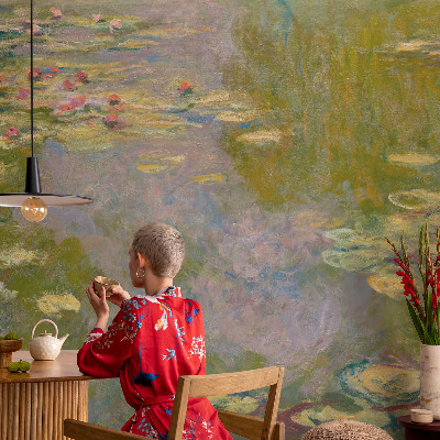 Fotomural decorativo para cabecero de cama Nenúfares