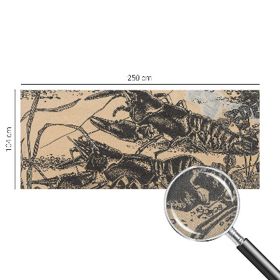 Papel mural con patrón decorativo cangrejo de río