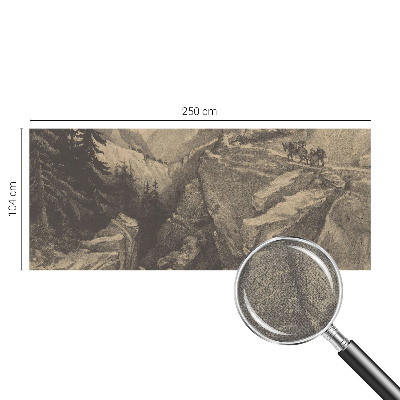 Mural de pared con estampado hermoso Montañas pintorescas