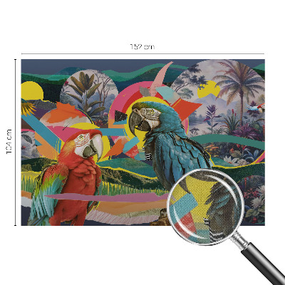 Papel mural texturado decorativo Aves exóticas