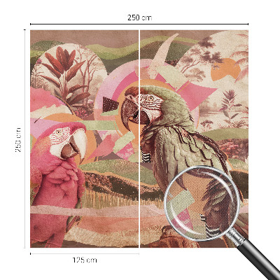 Mural de pared con estampado hermoso Aves tropicales
