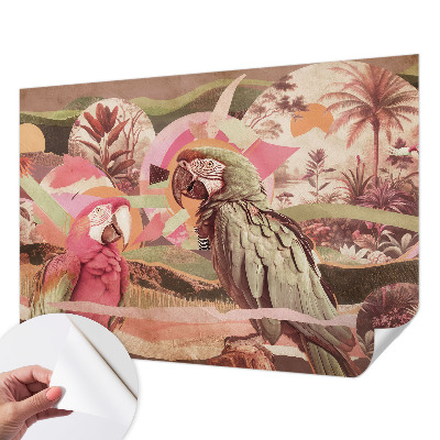 Mural de pared con estampado hermoso Aves tropicales