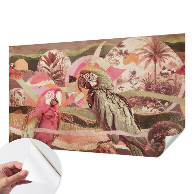 Mural de pared con estampado hermoso Aves tropicales