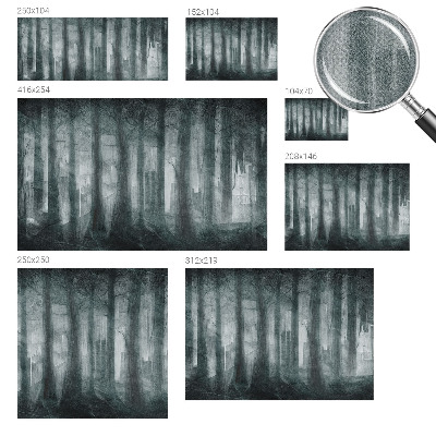 Fotomural decorativo para cabecero de cama Bosque misterioso