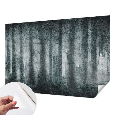 Fotomural decorativo para cabecero de cama Bosque misterioso