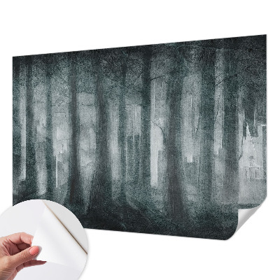 Fotomural decorativo para cabecero de cama Bosque misterioso