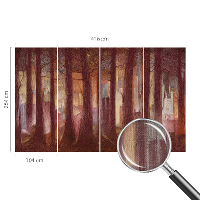 Fotomural decorativo para cabecero de cama con un paisaje misterioso para cabecero