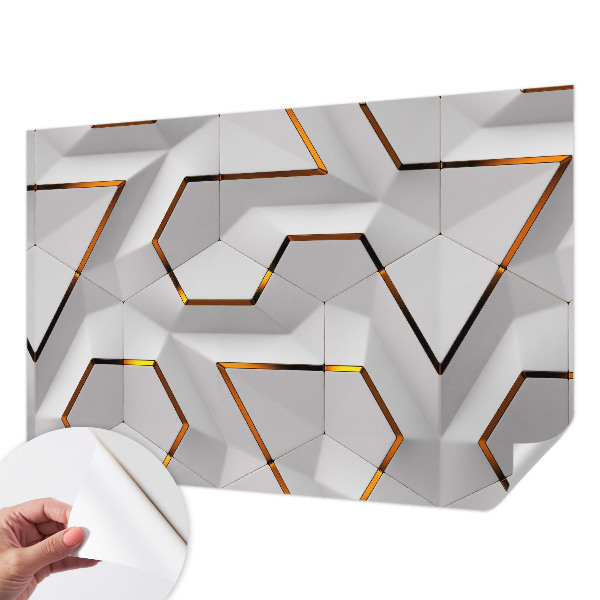 Papel mural con patrón decorativo con motivo de geometría moderna