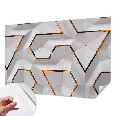 Papel mural con patrón decorativo con motivo de geometría moderna