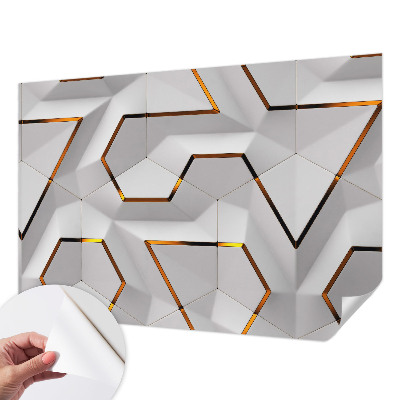 Papel mural con patrón decorativo con motivo de geometría moderna