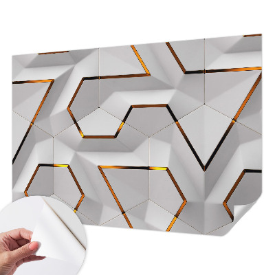 Papel mural con patrón decorativo con motivo de geometría moderna