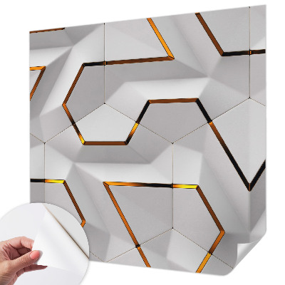 Papel mural con patrón decorativo con motivo de geometría moderna