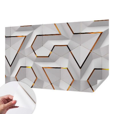 Papel mural con patrón decorativo con motivo de geometría moderna