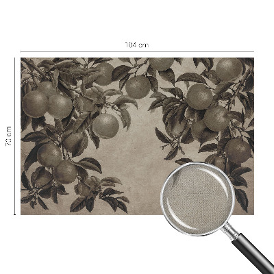 Papel mural con patrón decorativo con un diseño de patrón de frutas