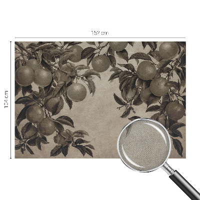 Papel mural con patrón decorativo con un diseño de patrón de frutas