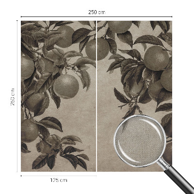 Papel mural con patrón decorativo con un diseño de patrón de frutas