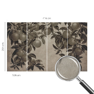Papel mural con patrón decorativo con un diseño de patrón de frutas