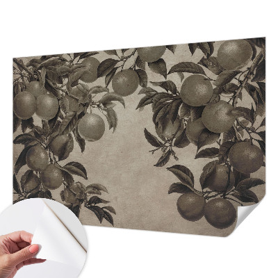 Papel mural con patrón decorativo con un diseño de patrón de frutas