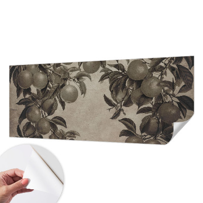 Papel mural con patrón decorativo con un diseño de patrón de frutas