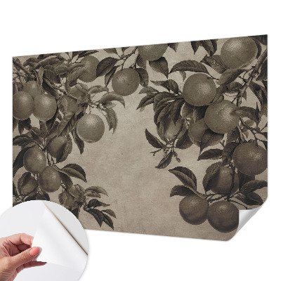 Papel mural con patrón decorativo con un diseño de patrón de frutas
