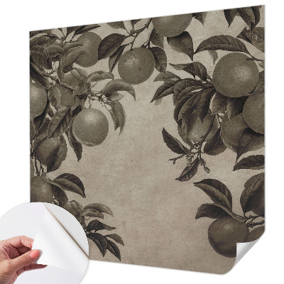 Papel mural con patrón decorativo con un diseño de patrón de frutas
