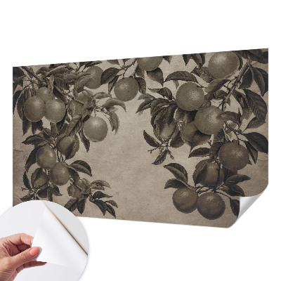 Papel mural con patrón decorativo con un diseño de patrón de frutas