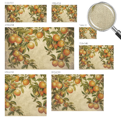 Mural de pared con estampado hermoso con motivo de ramas frutales