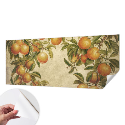 Mural de pared con estampado hermoso con motivo de ramas frutales