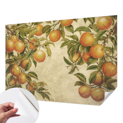 Mural de pared con estampado hermoso con motivo de ramas frutales