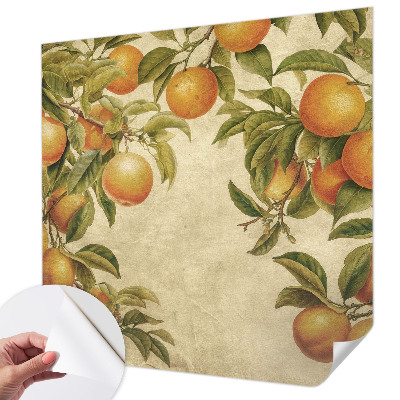 Mural de pared con estampado hermoso con motivo de ramas frutales