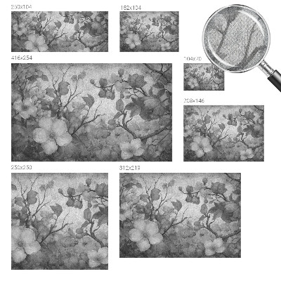 Papel mural texturado decorativo con motivo de rama de flor